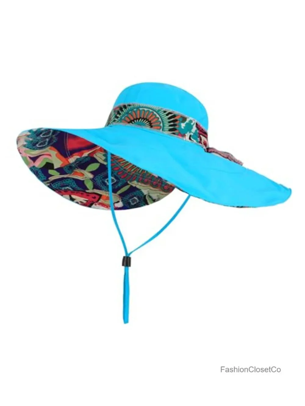 Foldable Sun Hat UPF 50+ Reversible Floppy Wide Brim Beach Bucket Hat